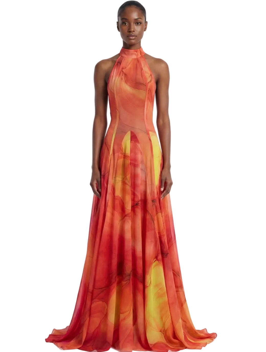 tularosa orange dress Tularosa Lizzie Midi Dress in Burnt Orange